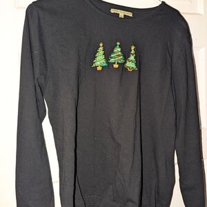Black Christmas Tree Sweater